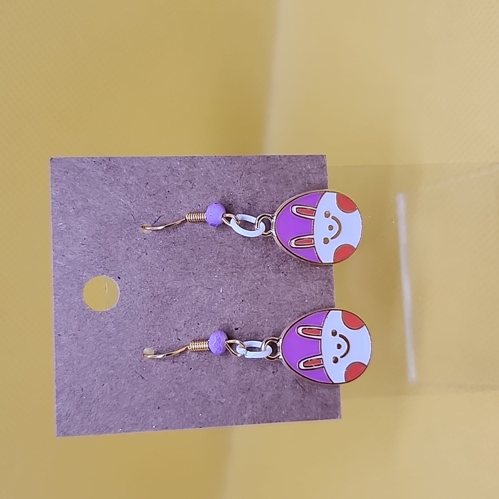 Easter Bunny Egg Earrings - Picture 1 of 1